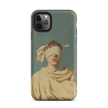 Blind Faith - Neoclassical Gay Saint Iphone Case, 11 Pro Max / Matte, Phone Case Painting Blindfolded Person