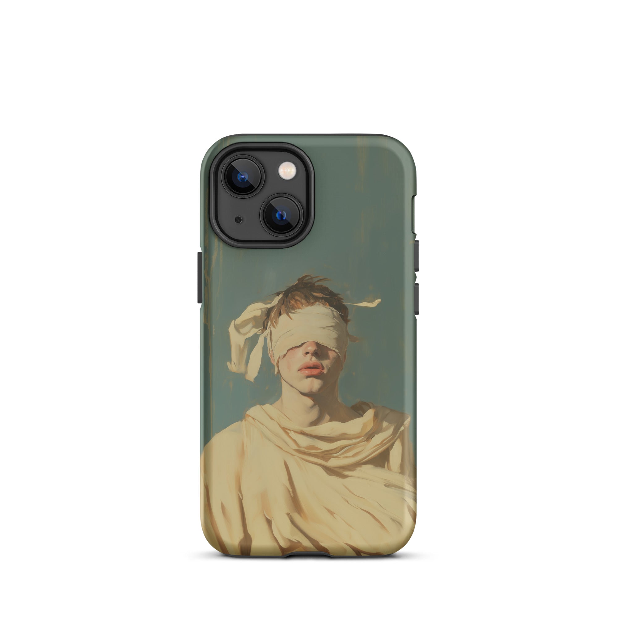 Blind Faith Neoclassical Gay Saint Iphone Case, 13 Mini / Matte, Iphone Case Blindfolded Figure