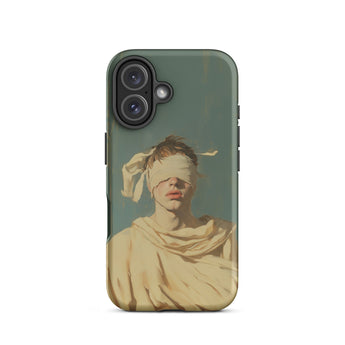 Blind Faith - Neoclassical Gay Saint Iphone Case, 16 / Matte, Phone Case Blindfolded Figure