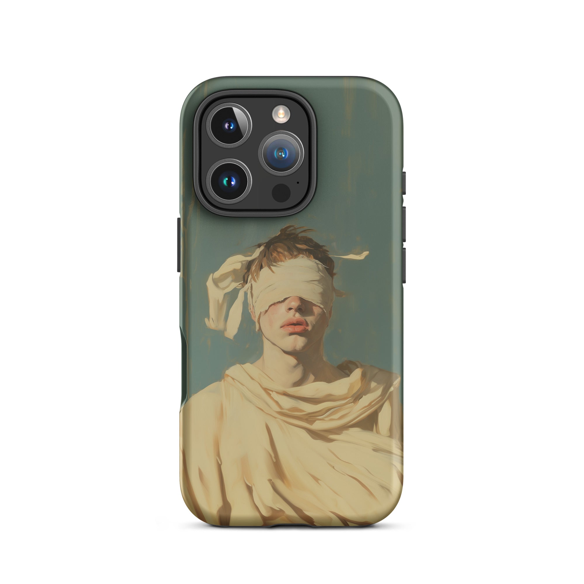 Blind Faith Neoclassical Gay Saint Iphone Case, 16 Pro / Matte, Phone Case Blindfolded Figure