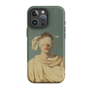 Blind Faith - Neoclassical Gay Saint Iphone Case, 16 Pro Max / Matte, Phone Case Blindfolded Figure