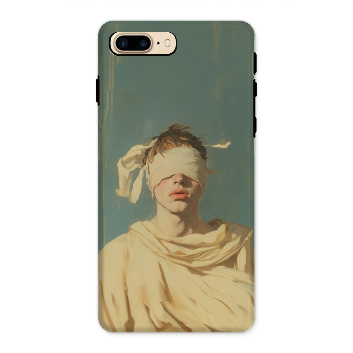 Blind Faith Neoclassical Gay Saint Iphone Case, 8 Plus / Matte, Phone Case Painting Blindfolded Person