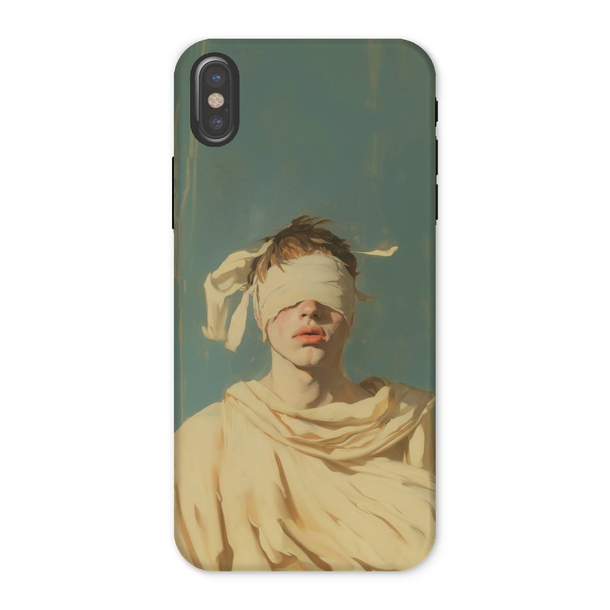 Blind Faith Neoclassical Gay Saint Iphone Case, x / Matte, Phone Case Painting Blindfolded Person