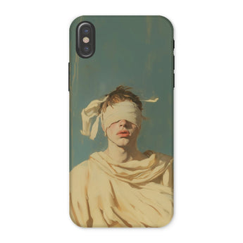 Blind Faith - Neoclassical Gay Saint Iphone Case, x / Matte, Phone Case Painting Blindfolded Person