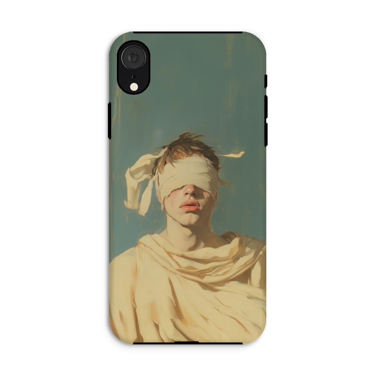 Blind Faith Neoclassical Gay Saint Iphone Case, Xr / Matte, Phone Case Blindfolded Figure