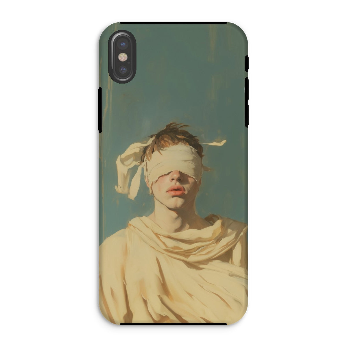 Blind Faith Neoclassical Gay Saint Iphone Case, Xs / Matte, Phone Case Blindfolded Figure
