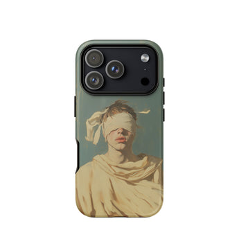 Blind Faith - Neoclassical Gay Saint Phone Case Iphone 17 Pro / Matte Iphone 12 Pro Max Case Blindfolded Figure Design Neoclassical Gay