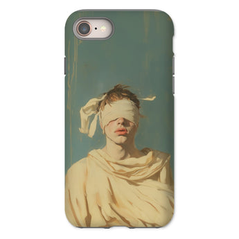 Blind Faith - Neoclassical Gay Saint Phone Case Iphone 8 / Matte Phone Case Blindfolded Figure Neoclassical Gay Saint, Silk Divinity, Blind