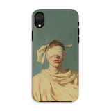 Blind Faith - Neoclassical Gay Saint Phone Case Iphone Xr / Matte Phone Case Blindfolded Figure Neoclassical Gay Saint, Silk Divinity,