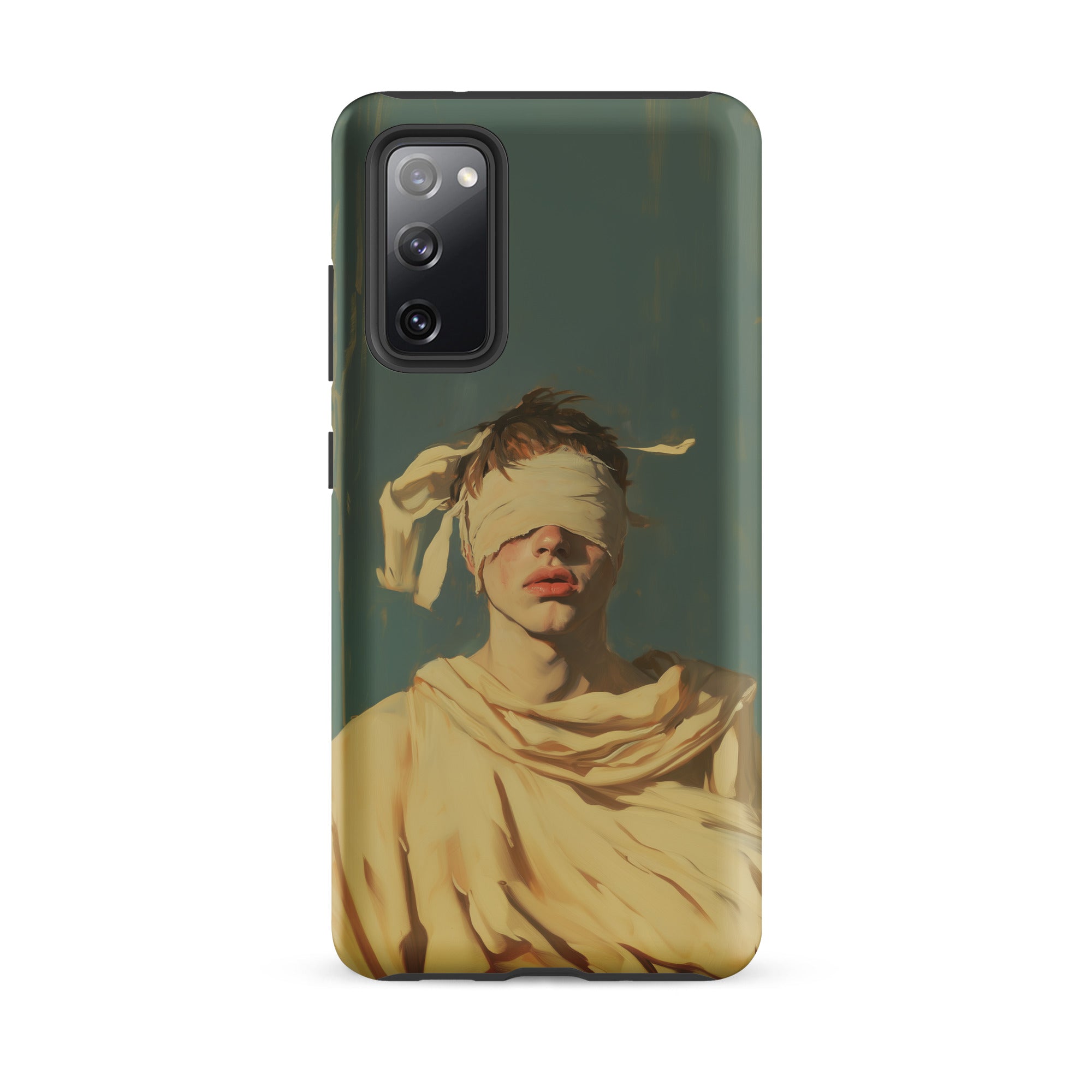 Blind Faith Neoclassical Gay Saint Samsung Case, Galaxy S20 Fe / Matte, Smartphone Case Blindfolded Figure Painting