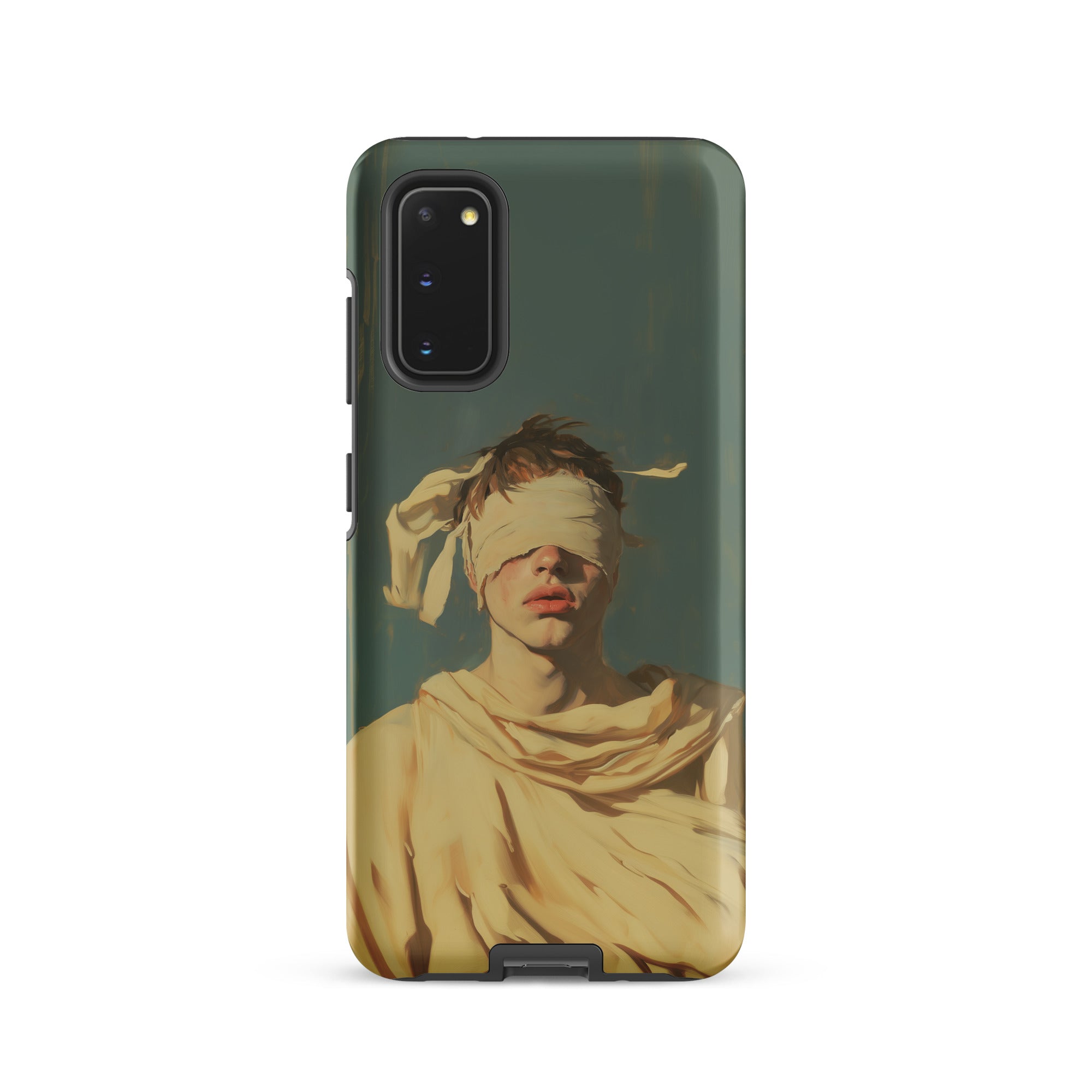 Blind Faith Neoclassical Gay Saint Samsung Case, Galaxy S20 / Matte, Protective Phone Case Artistic Print Blindfolded Figure