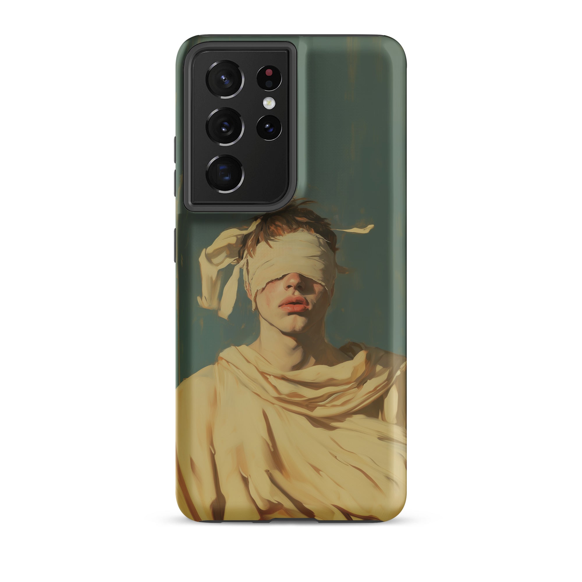 Blind Faith Neoclassical Gay Saint Samsung Case, Galaxy S21 Ultra / Matte, Smartphone Case Classical Painting Blindfolded Figure