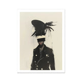 Blindside - Black Trans Fashion Surrealism Art Print, Fashionable Portrait Art Print