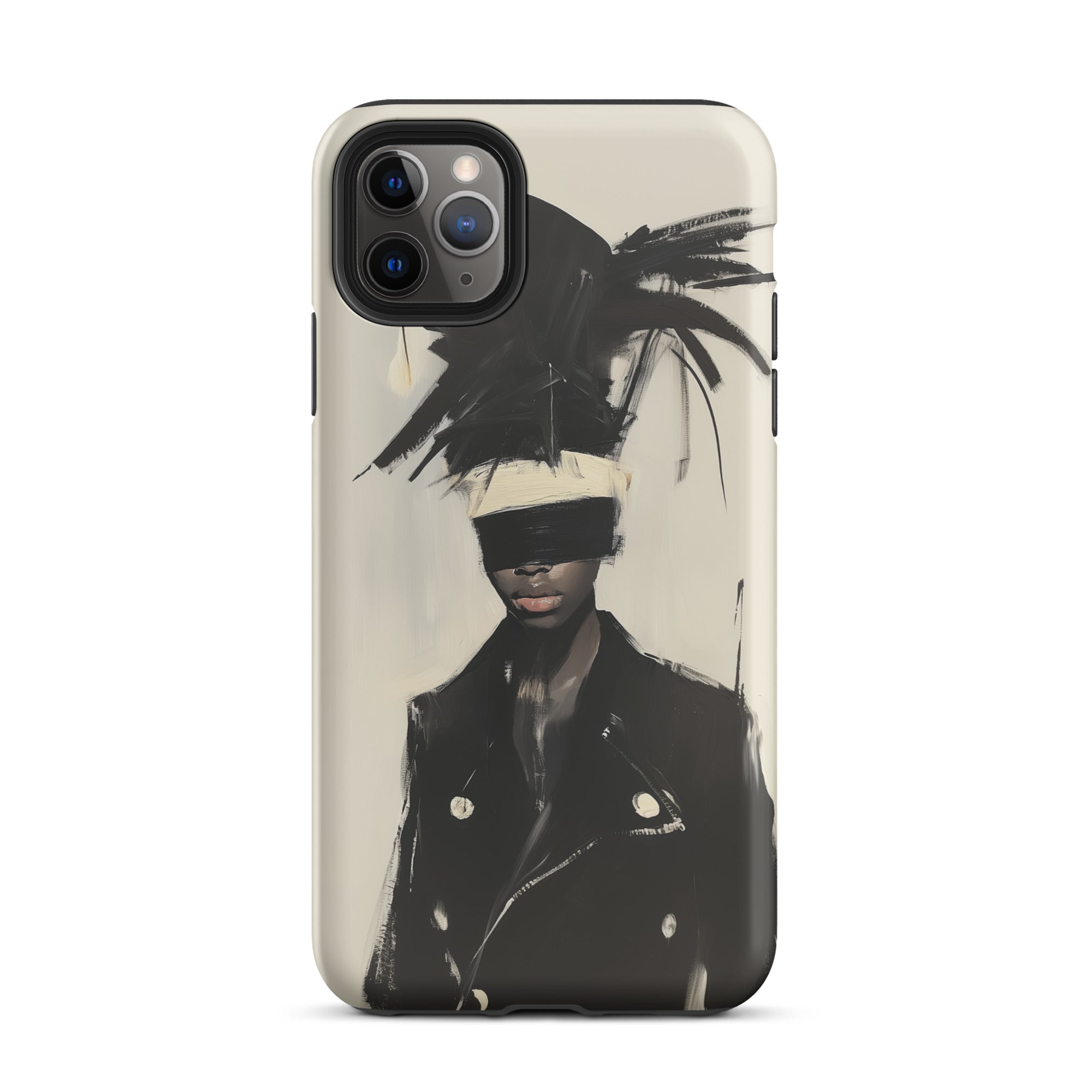 Blindside Black Trans Leather Fashion Iphone Case, 11 Pro Max / Matte, Iphone Case Artistic Design