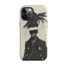 Blindside Black Trans Leather Fashion Iphone Case, 12 Pro Max / Matte, Phone Case Artistic Figure