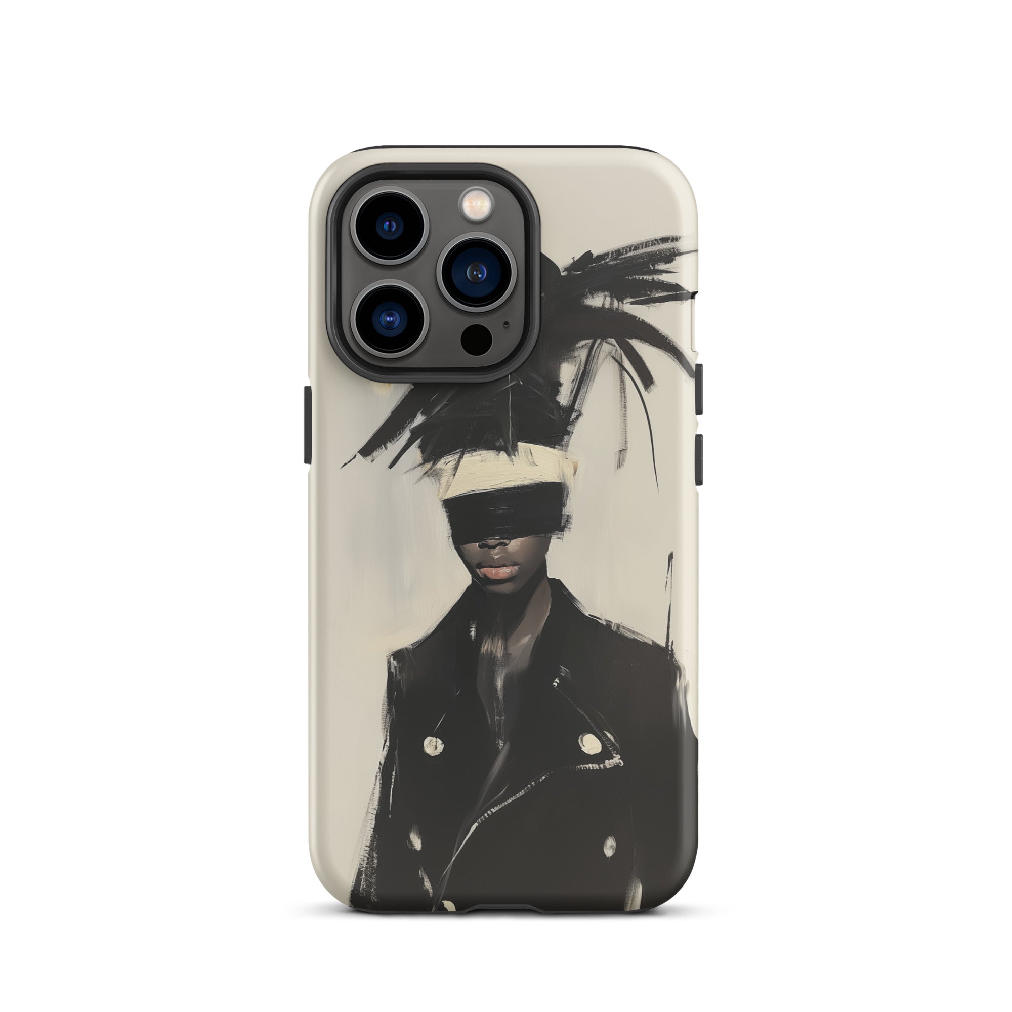 Blindside Black Trans Leather Fashion Iphone Case, 13 Pro / Matte, Artistic Phone Case