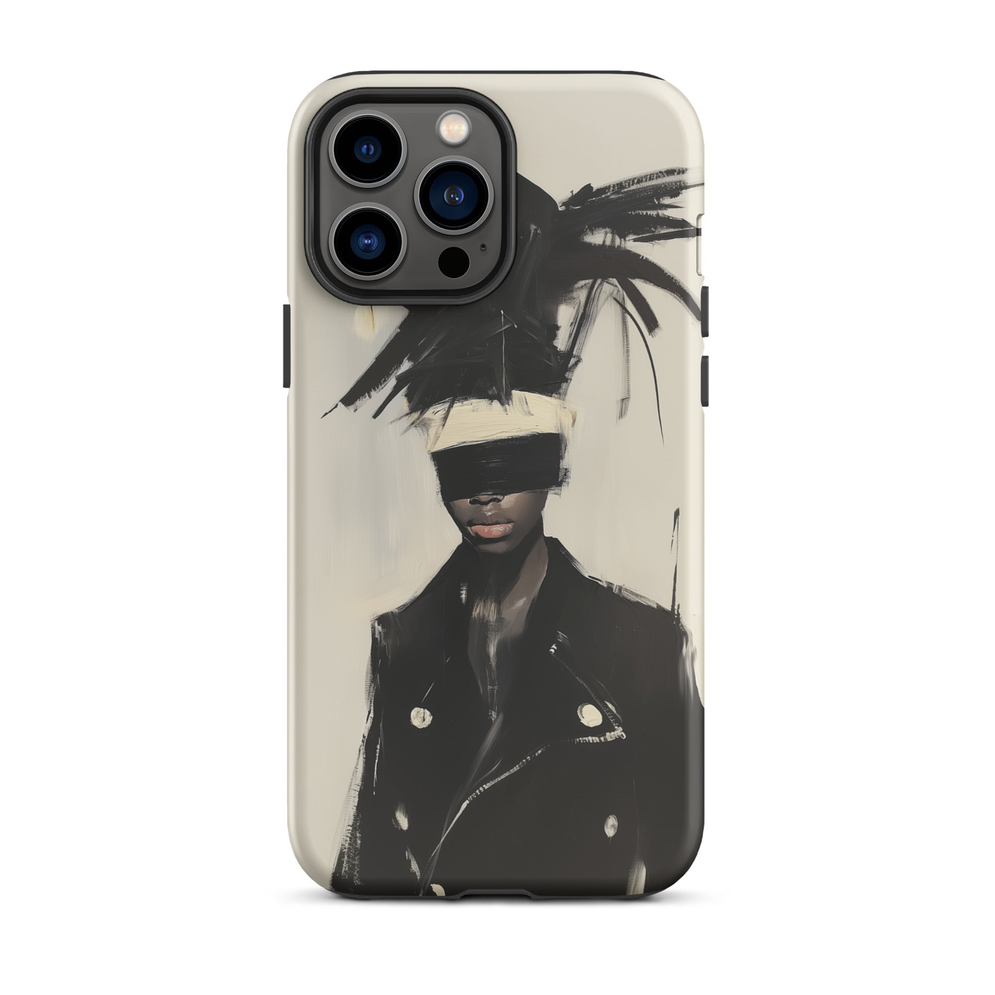 Blindside Black Trans Leather Fashion Iphone Case, 13 Pro Max / Matte, Iphone Case Fashion Illustration