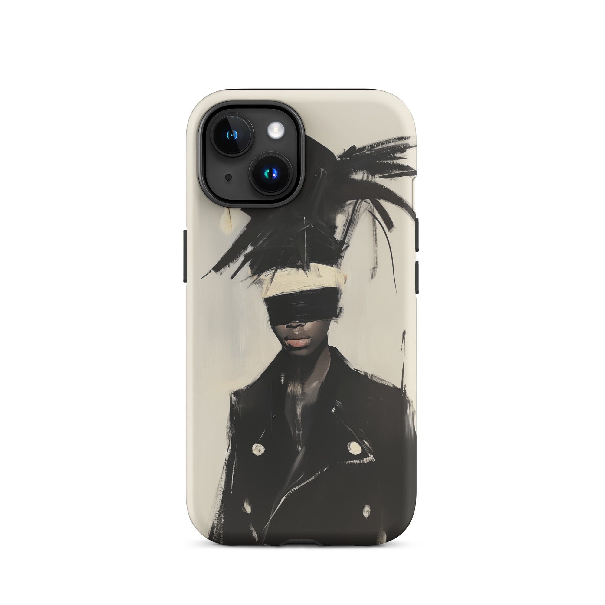 Blindside Black Trans Leather Fashion Iphone Case, 15 / Matte, Phone Case Artistic Figure