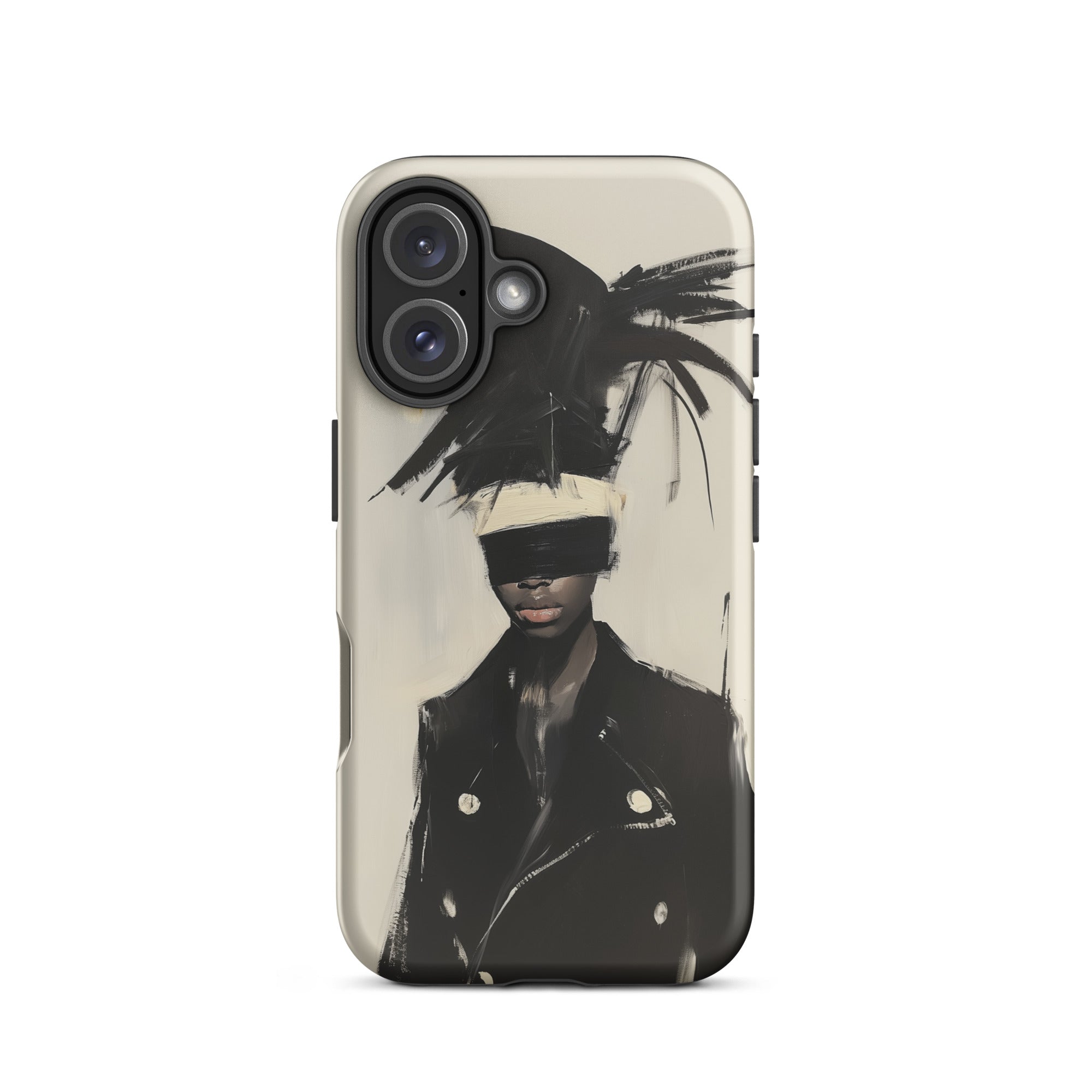 Blindside Black Trans Leather Fashion Iphone Case, 16 / Matte, Phone Case Artistic Figure