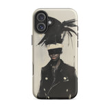 Blindside - Black Trans Leather Fashion Iphone Case, 16 Plus / Matte, Phone Case Artistic Portrait