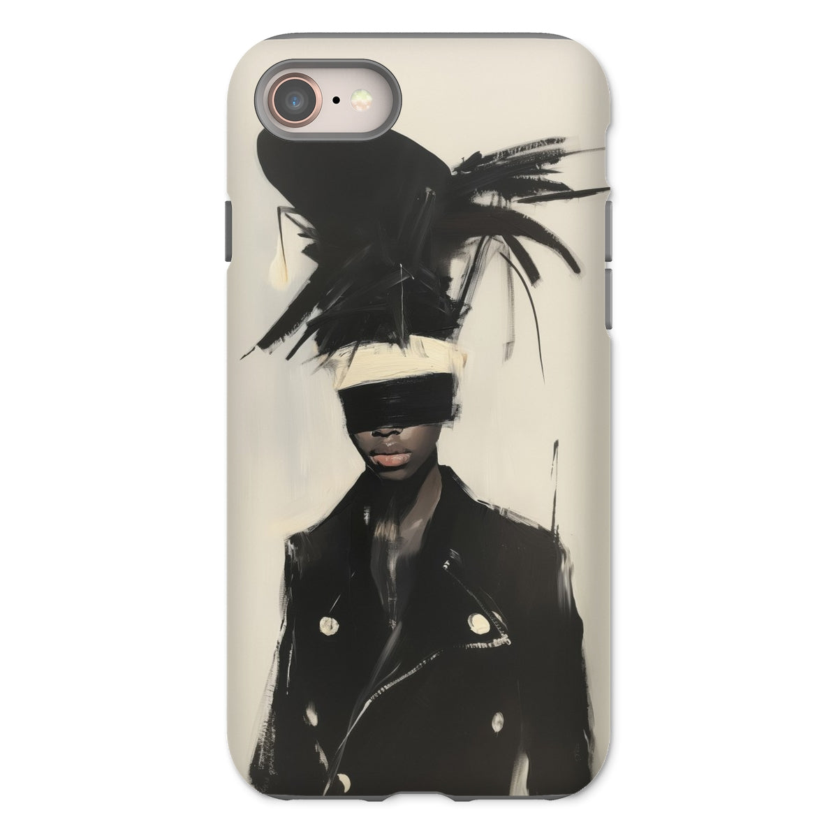 Blindside Black Trans Leather Fashion Iphone Case, 8 / Matte, Phone Case Fashion Illustration