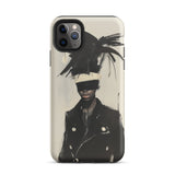 Blindside - Black Trans Leather Fashion Phone Case Iphone 11 Pro Max / Matte Iphone Case Artistic Design Black Trans Icon, Leather Fashion