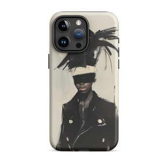 Blindside - Black Trans Leather Fashion Phone Case Iphone 15 Pro Max / Matte Phone Case Fashion Illustration Black Trans Icon, Leather