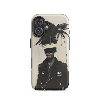 Blindside - Black Trans Leather Fashion Phone Case Iphone 16 / Matte Phone Case Artistic Figure Black Trans Icon, Leather Fashion Iphone,