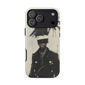 Blindside - Black Trans Leather Fashion Phone Case Iphone 17 Pro Max / Matte Iphone 13 Pro Max Phone Case Abstract Art Black Trans Icon,