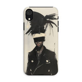Blindside - Black Trans Leather Fashion Phone Case Iphone Xr / Matte Phone Case Fashion Illustration Black Trans Icon, Leather Iphone,