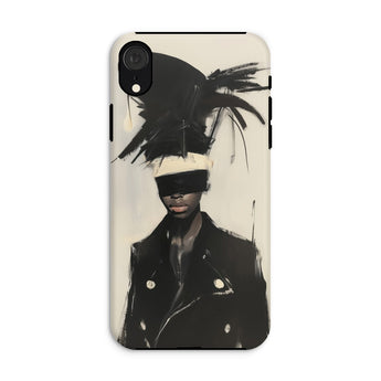 Blindside - Black Trans Leather Fashion Phone Case Iphone Xr / Matte Phone Case Fashion Illustration Black Trans Icon, Leather Iphone,