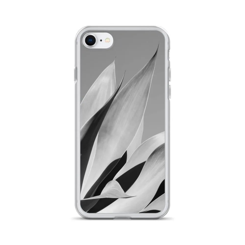 In Bloom Botanical Art Iphone Case - Black And White - Iphone 7/8 - Mobile Phone Cases - Aesthetic Art
