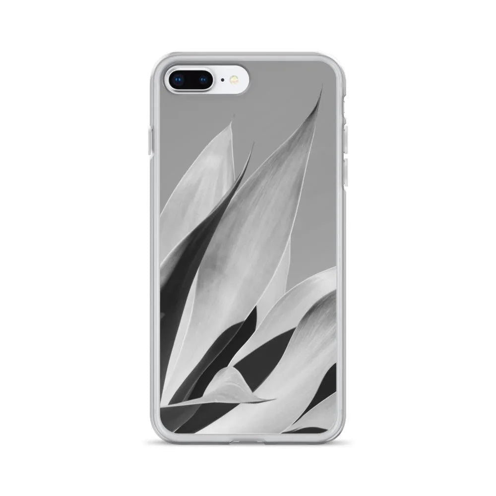 In Bloom Botanical Art Iphone Case - Black And White - Iphone 7 Plus/8 Plus - Mobile Phone Cases - Aesthetic Art