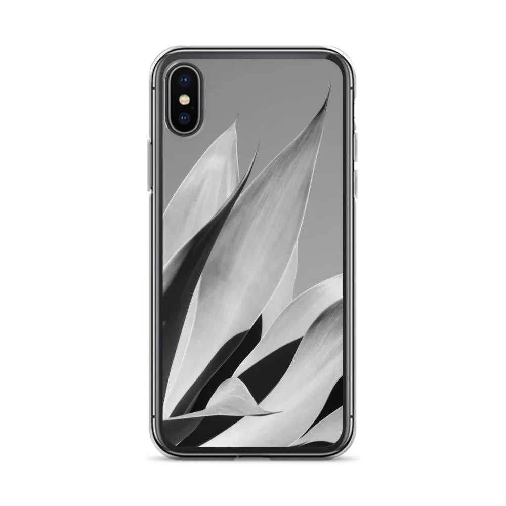In Bloom Botanical Art Iphone Case - Black And White - Iphone X/xs - Mobile Phone Cases - Aesthetic Art