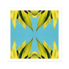In Bloom Modern Succulent Photography Art Print, Yellow Leaves Arranged Symmetrical Kaleidoscope Pattern