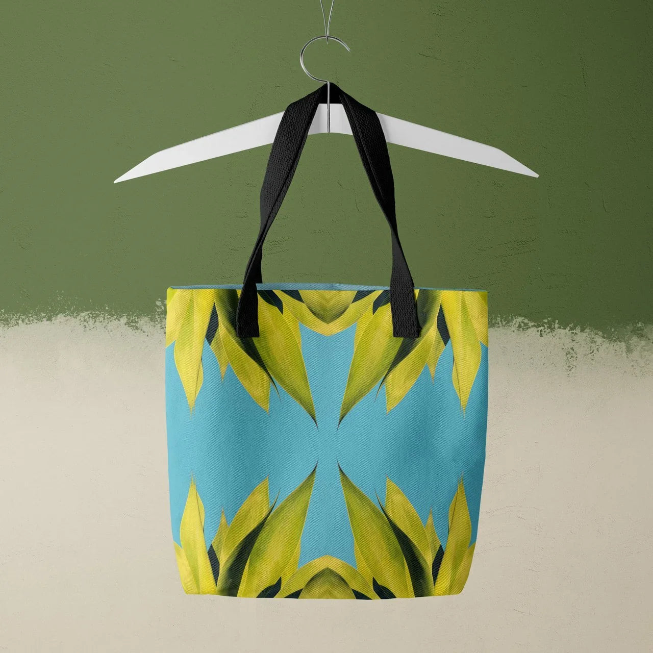 In Bloom - Succulent Op Art Shopping Tote Bag Bags