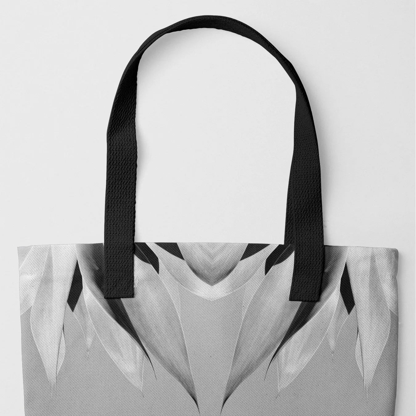 In Bloom - Trippy Succulent Black And White Art Tote - Black Handles - Tote Bags - Aesthetic Art