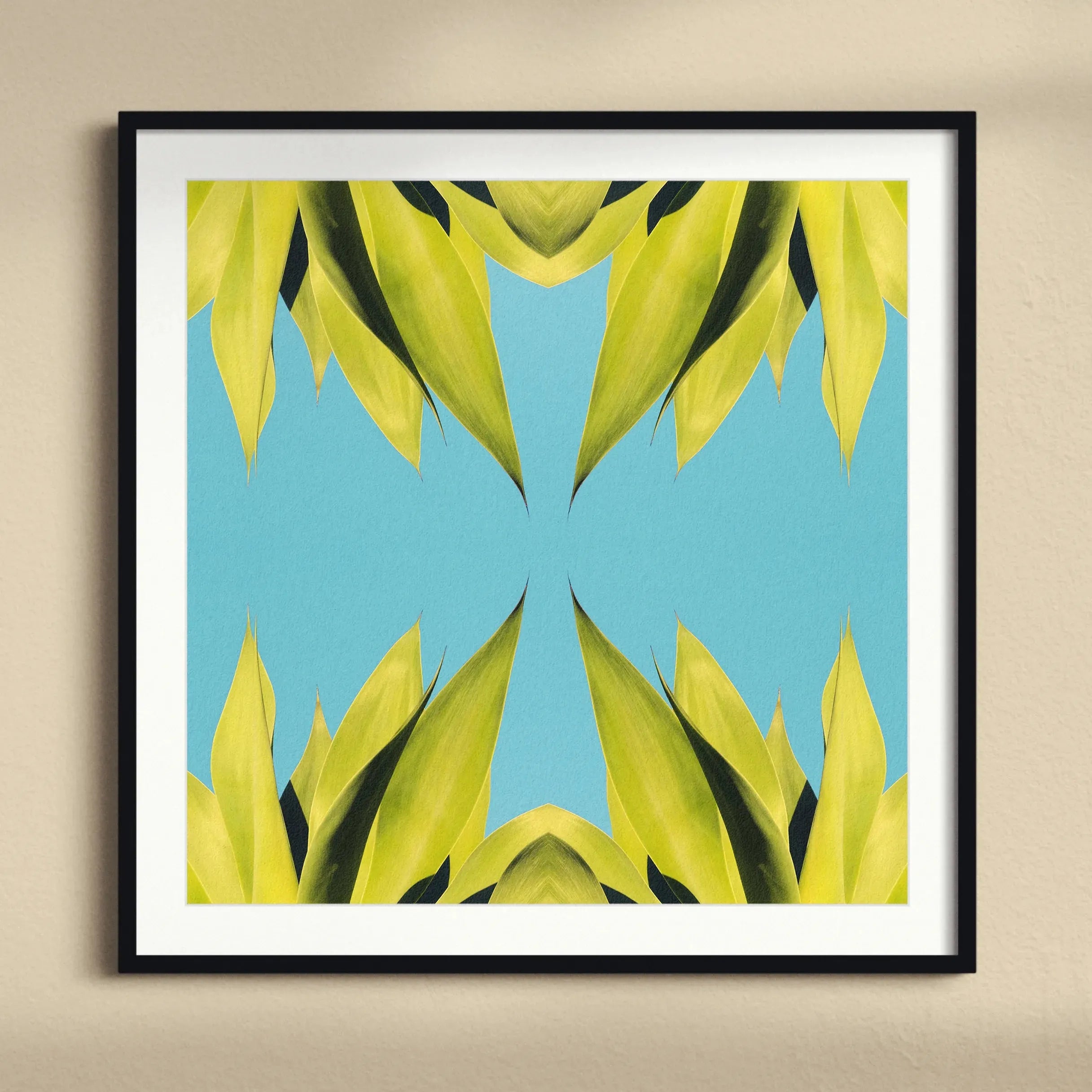In Bloom - Trippy Succulent Photography Art Framed Print - 12’x12’ / Black Frame - Posters Prints & Visual Artwork