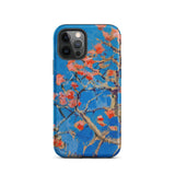 Blooming Coral Tree - Akseli Gallen-kallela Phone Case Iphone 12 Pro / Matte Blue Vibrant Abstract Painting Pink Blossoms, Ivory Pigment
