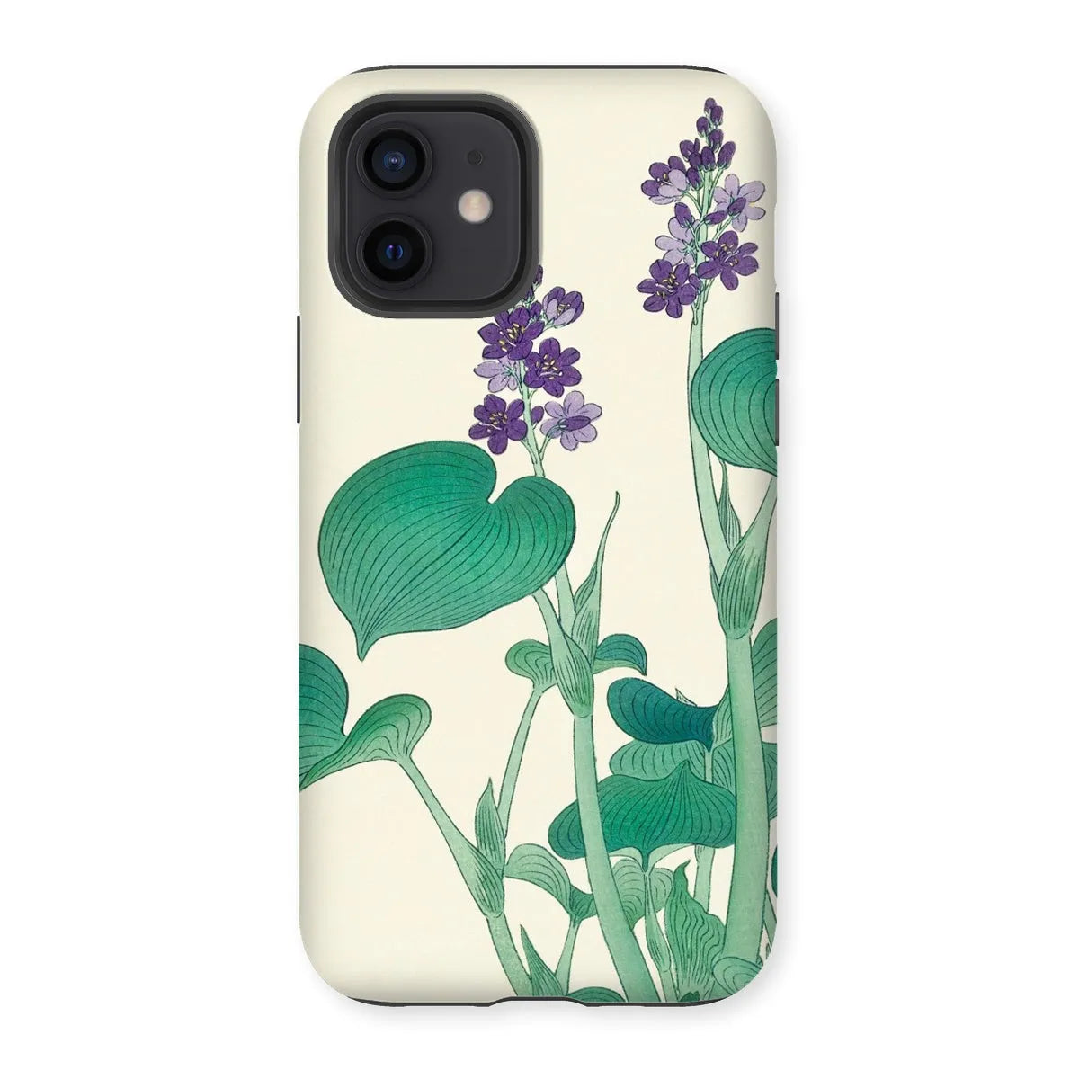 Blooming Hosta - Floral Aesthetic Art Phone Case - Ohara Koson - Iphone 12 / Matte - Mobile Phone Cases - Aesthetic Art