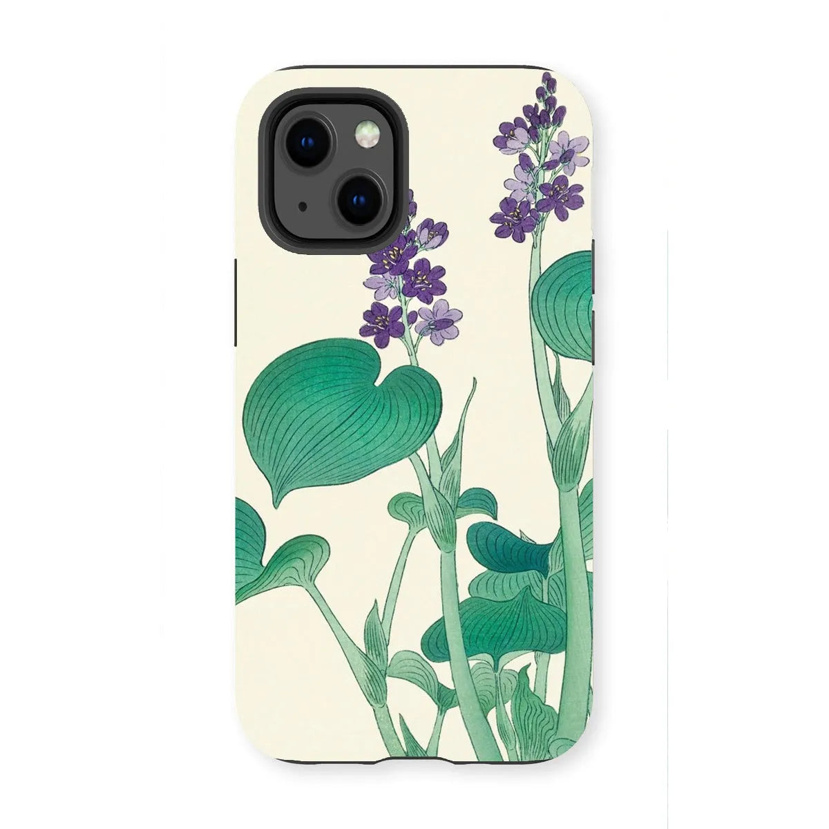 Blooming Hosta - Floral Aesthetic Art Phone Case - Ohara Koson - Iphone 13 Mini / Matte - Mobile Phone Cases