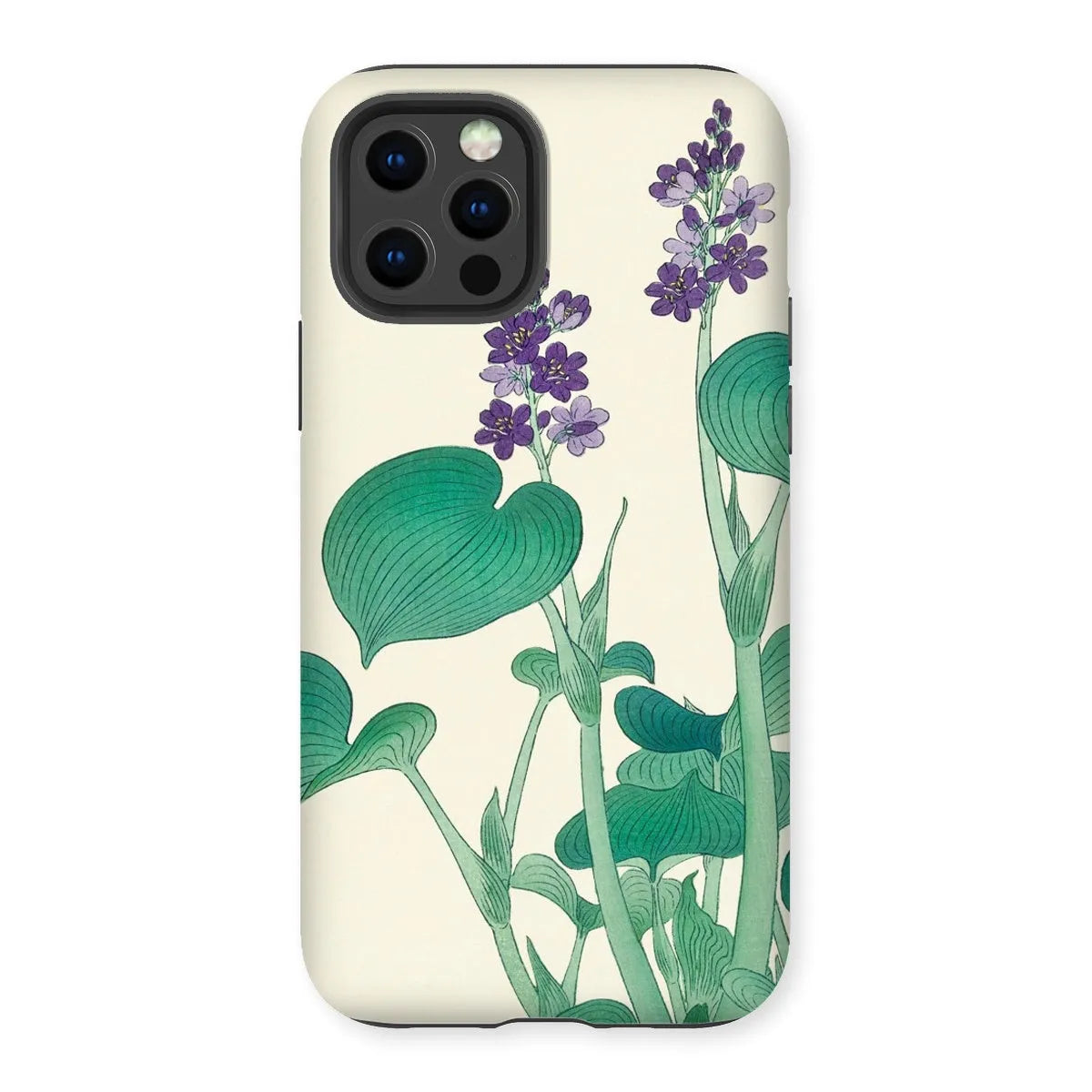 Blooming Hosta - Floral Aesthetic Art Phone Case - Ohara Koson - Iphone 12 Pro / Matte - Mobile Phone Cases - Aesthetic