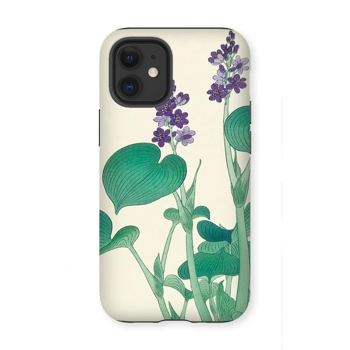 Blooming Hosta - Floral Aesthetic Art Phone Case - Ohara Koson - Iphone 12 Mini / Matte - Mobile Phone Cases