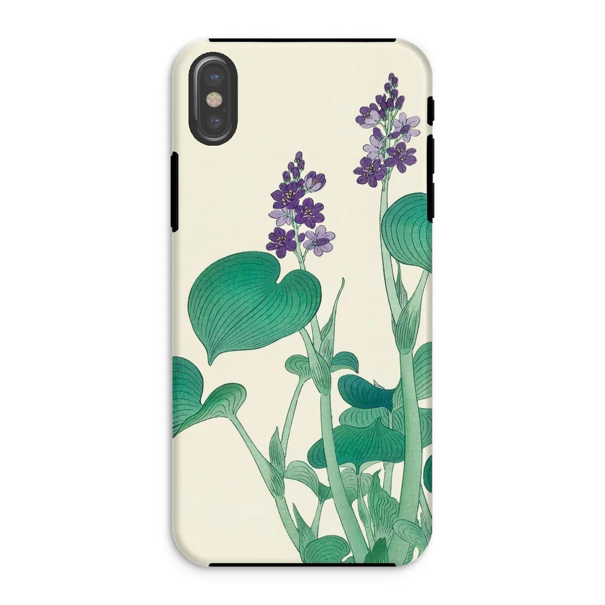 Blooming Hosta - Floral Aesthetic Art Phone Case - Ohara Koson - Iphone Xs / Matte - Mobile Phone Cases - Aesthetic Art