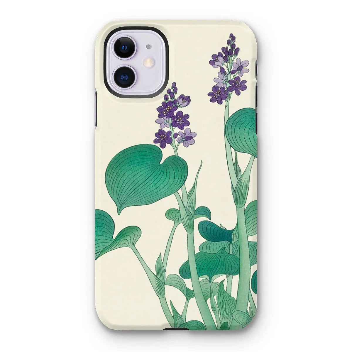 Blooming Hosta - Floral Aesthetic Art Phone Case - Ohara Koson - Iphone 11 / Matte - Mobile Phone Cases - Aesthetic Art
