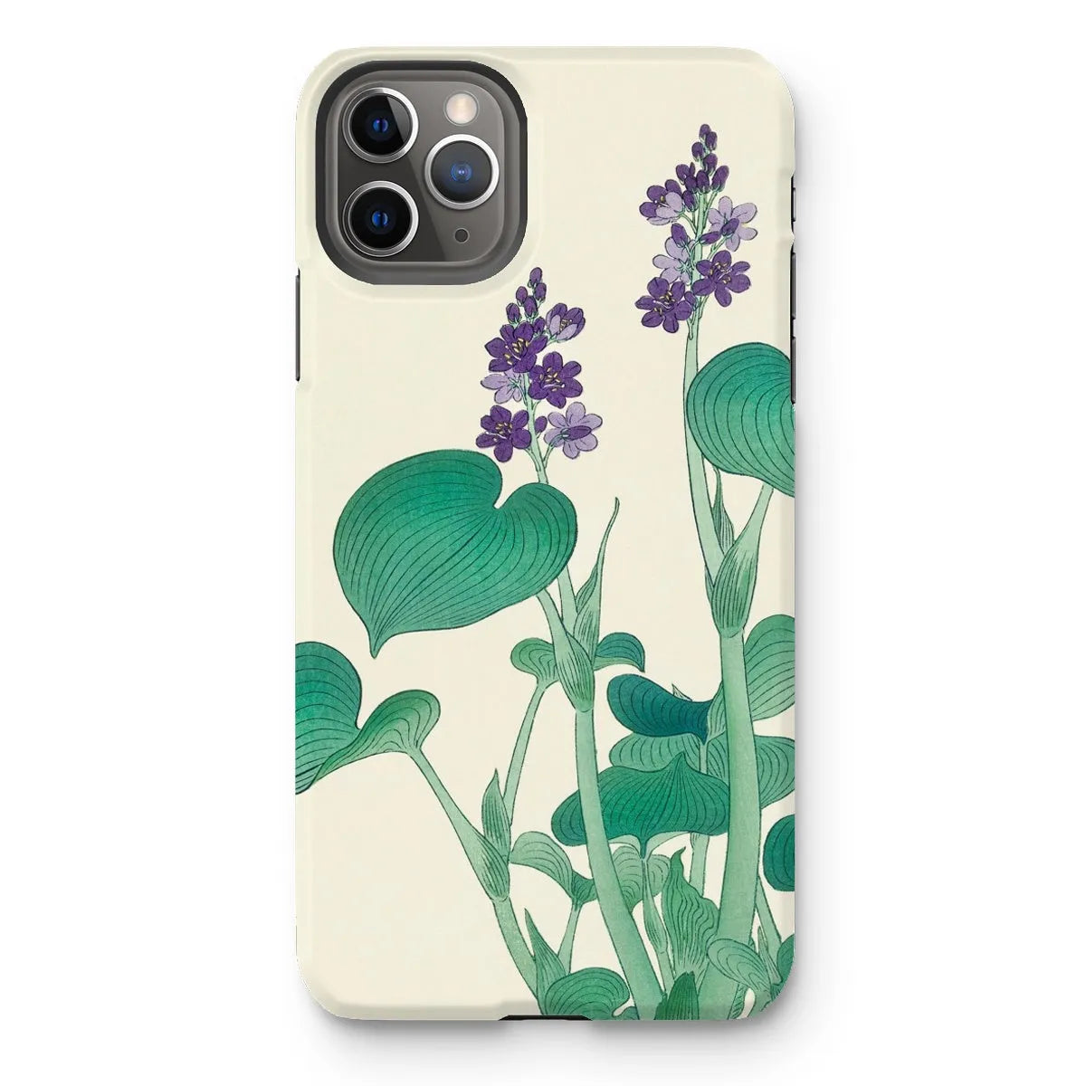 Blooming Hosta - Floral Aesthetic Art Phone Case - Ohara Koson - Iphone 11 Pro Max / Matte - Mobile Phone Cases