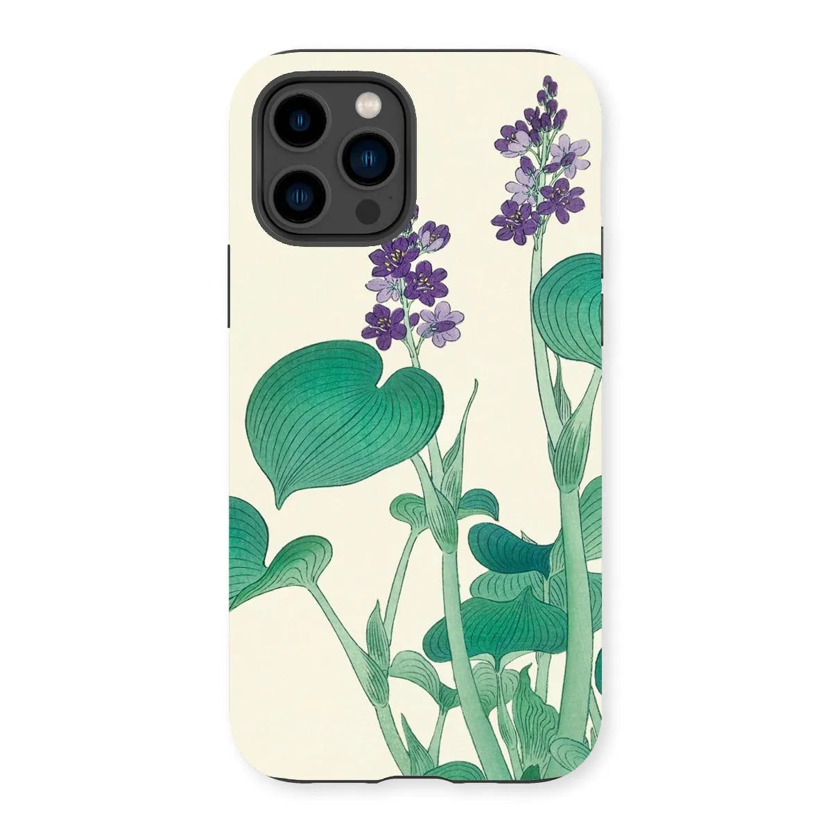 Blooming Hosta - Floral Aesthetic Art Phone Case - Ohara Koson - Iphone 14 Pro / Matte - Mobile Phone Cases - Aesthetic