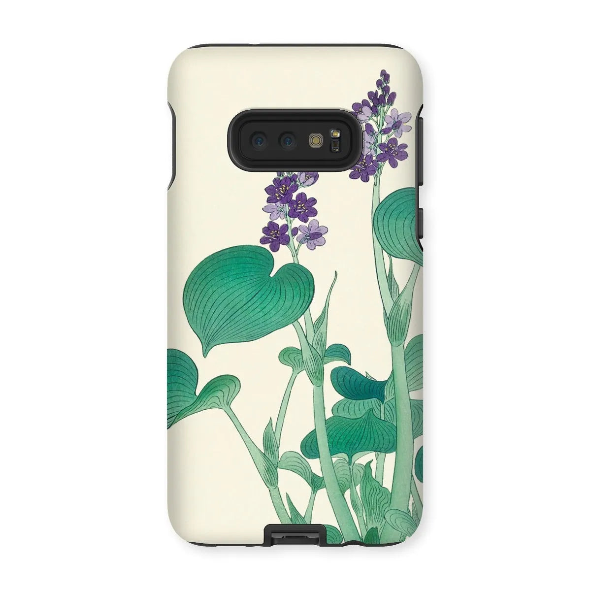 Blooming Hosta - Floral Aesthetic Art Phone Case - Ohara Koson - Samsung Galaxy S10e / Matte - Mobile Phone Cases