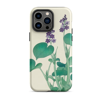 Blooming Hosta - Ohara Koson Floral Art Iphone Case, 14 Pro Max / Matte, Floral-patterned Phone Case