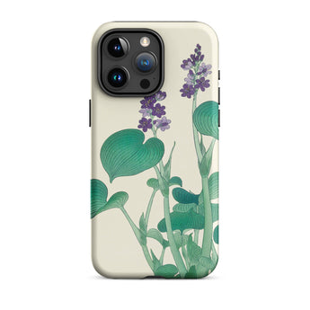 Blooming Hosta - Ohara Koson Floral Art Iphone Case, 15 Pro Max / Matte, Floral-patterned Phone Case